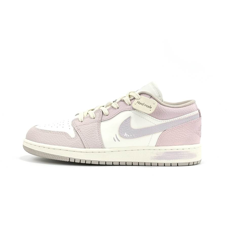 Jordan Jordan Air Jordan 1 Rebound Breathable Low top Children's Basketball Shoes Milk Taro Purple Unisex