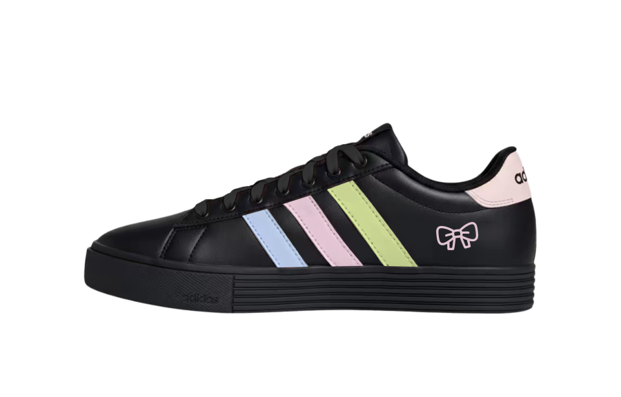 Adidas Adidas Daily 4.0 Dark Night Sweetheart Slip Resistant Abrasion Resistant Low top Skateboard Shoes Unisex Black