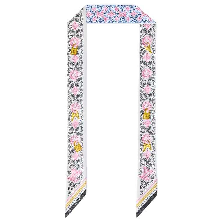 LOUIS VUITTON Silk Scarves Women's Blue