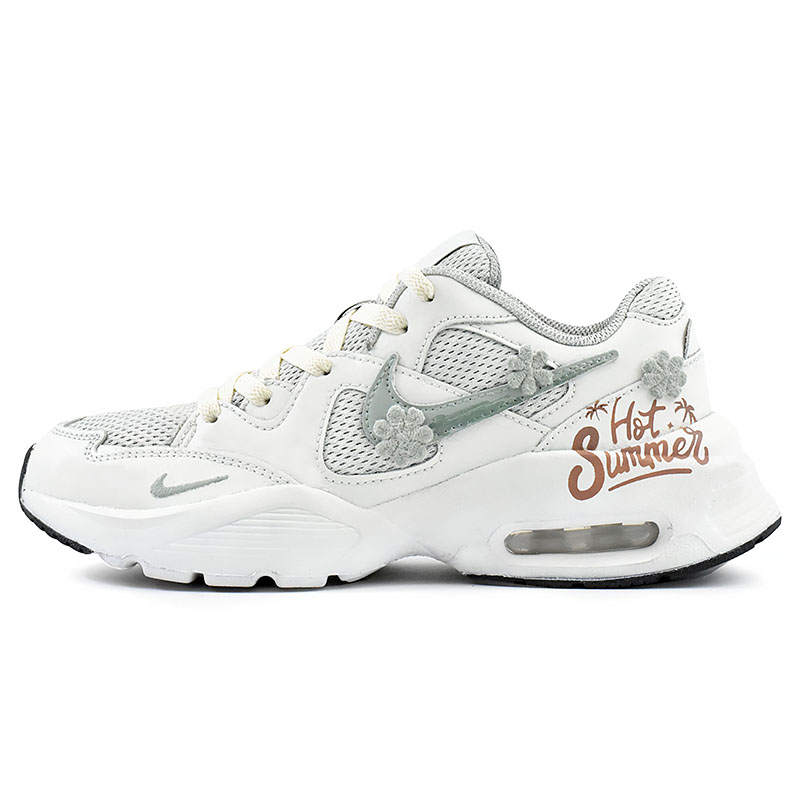 Nike Nike Air Max Fusion Slip Resistant Abrasion Resistant Low top Running Shoes Women's White