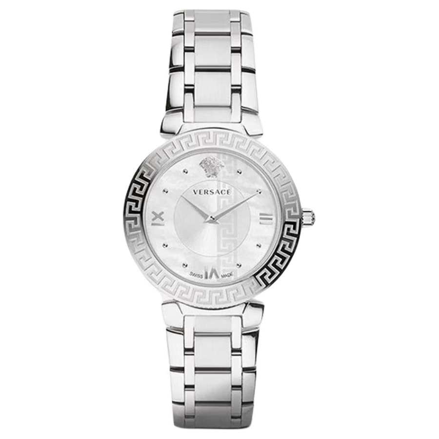 VERSACE White Moonlight Elegance CH Watch Wrist Watches Quartz Movement Stainless Steel Watchband Silver Dial