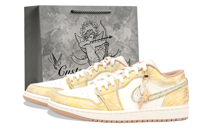 Jordan Jordan Air Jordan 1 River Kissed Moon, Deity's Kiss, Golden Grass Cushioning Slip Resistant Abrasion Resistant Low top