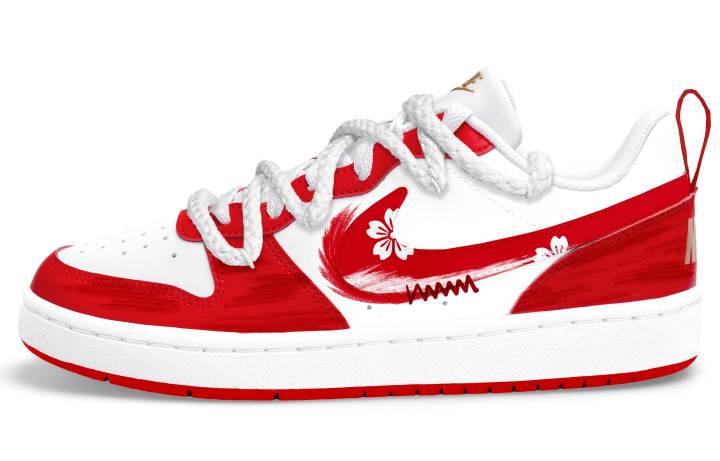 Nike Nike Court Borough Low top Skateboard Shoes Women's White Red