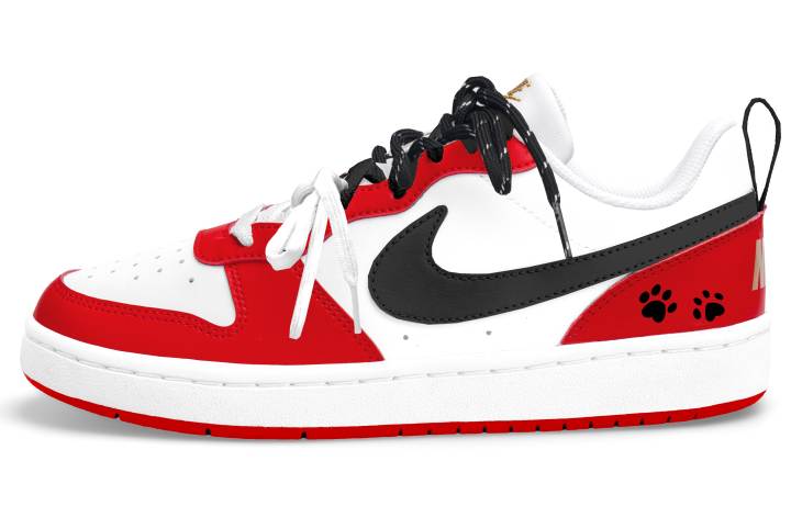 Nike Nike Court Borough 2 Low top Skateboard Shoes Unisex White Red