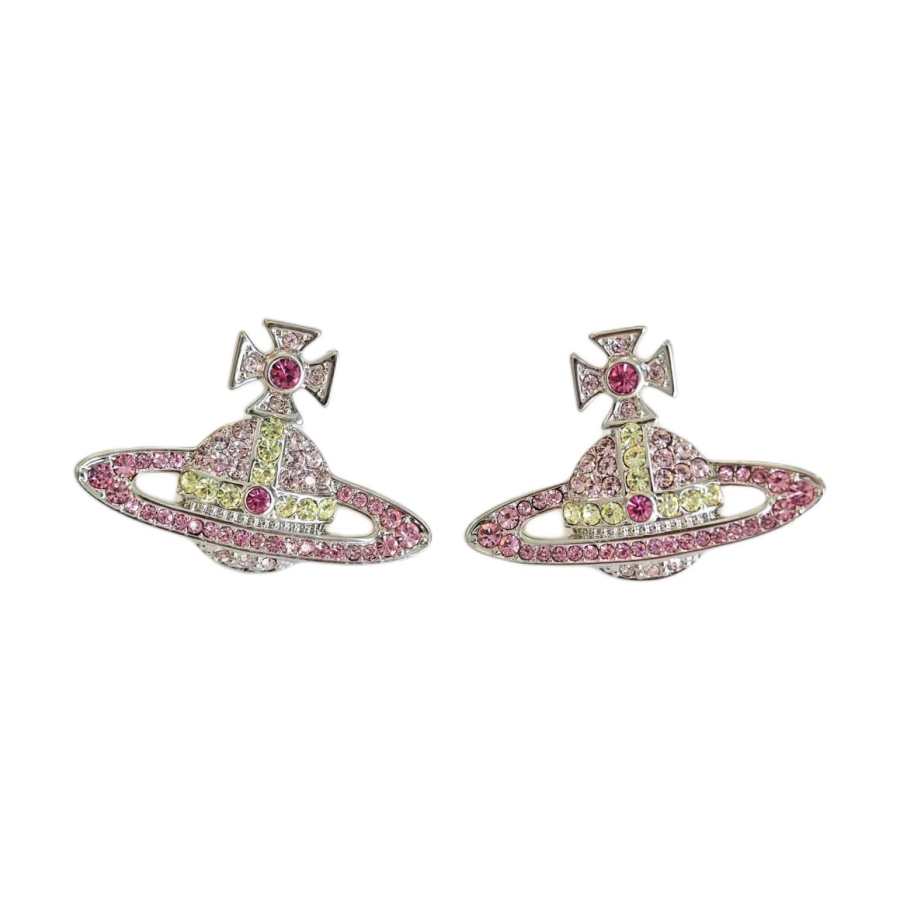 Vivienne Westwood Earrings Women's Silver/Pink