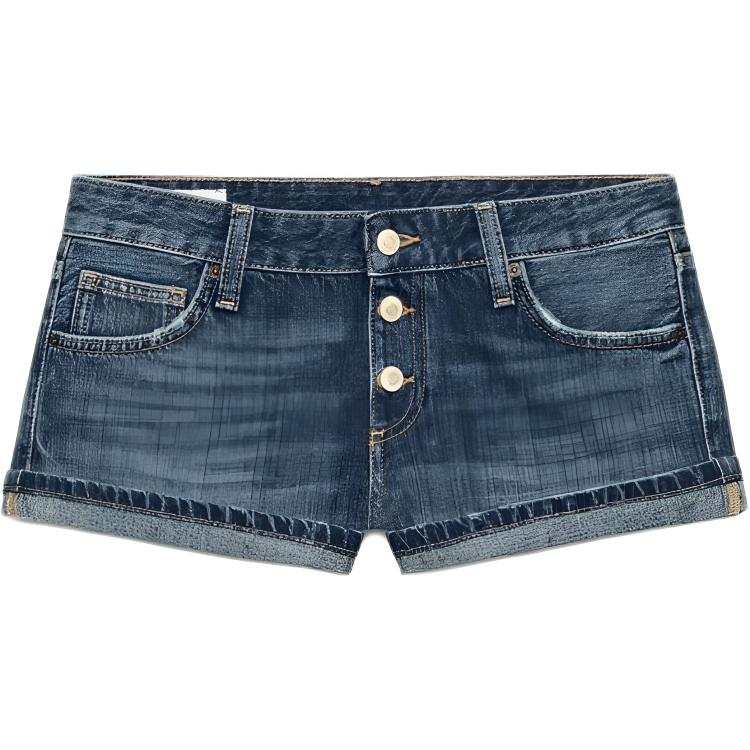 ZARA Trf Denim Shorts Women's Sea Blue Moderate Other