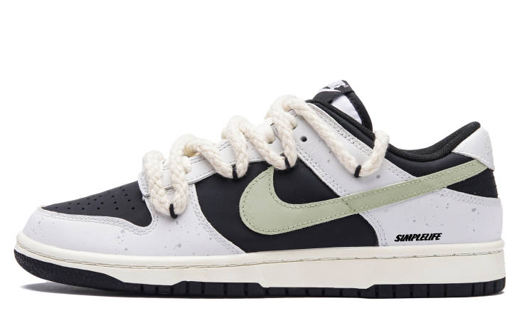 Nike Nike Dunk Latte Bubbles B Low top Skateboard Shoes Unisex Black White Green
