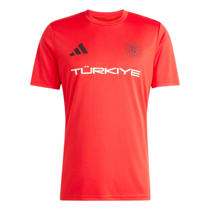 Adidas Adidas Soccer Jerseys Men's Energetic Red Crew Neck Moderate