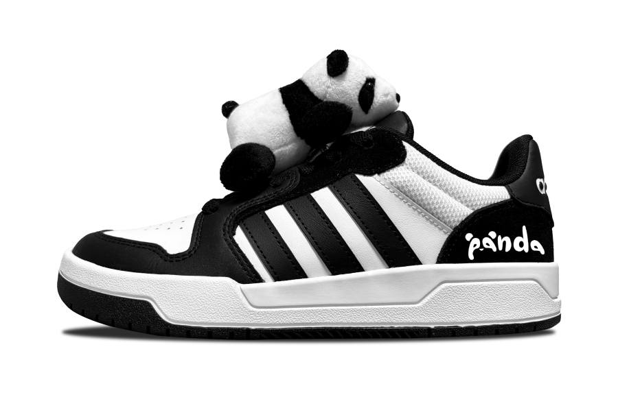 Adidas Adidas ENTRAP Panda Slip Resistant Abrasion Resistant Low top Skateboard Shoes Unisex Black White