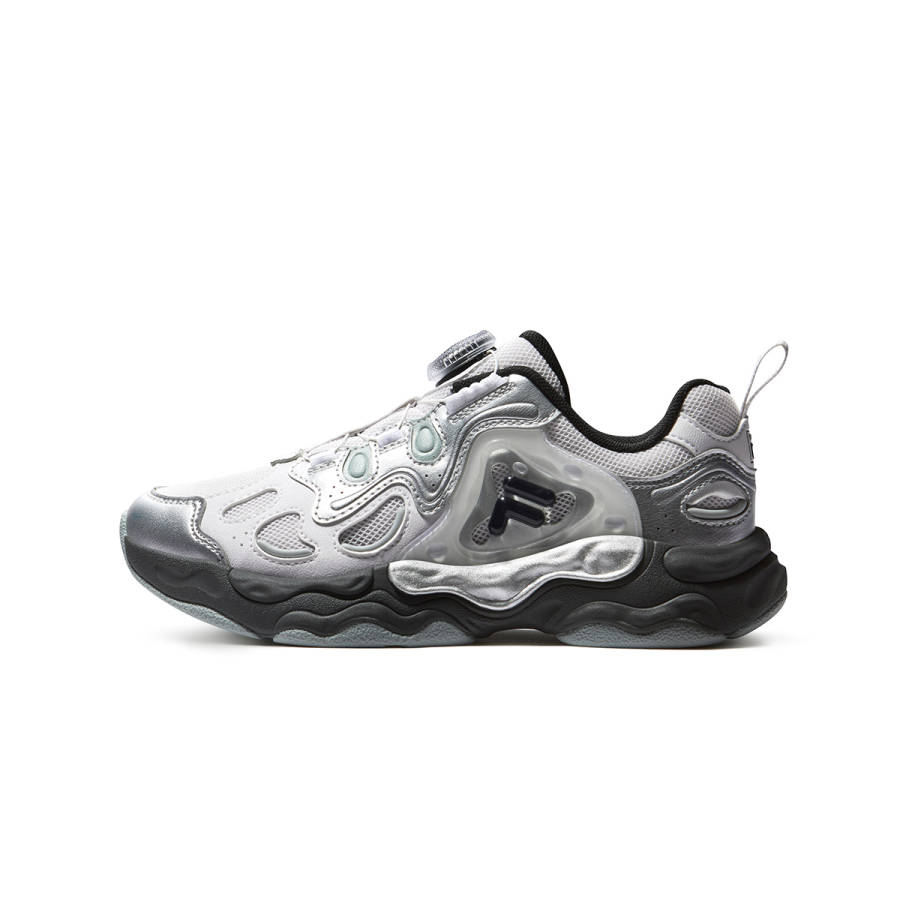 FILA KIDS Heritage FHT Low top Running Shoes Rain Mist Gray/Black Kids'