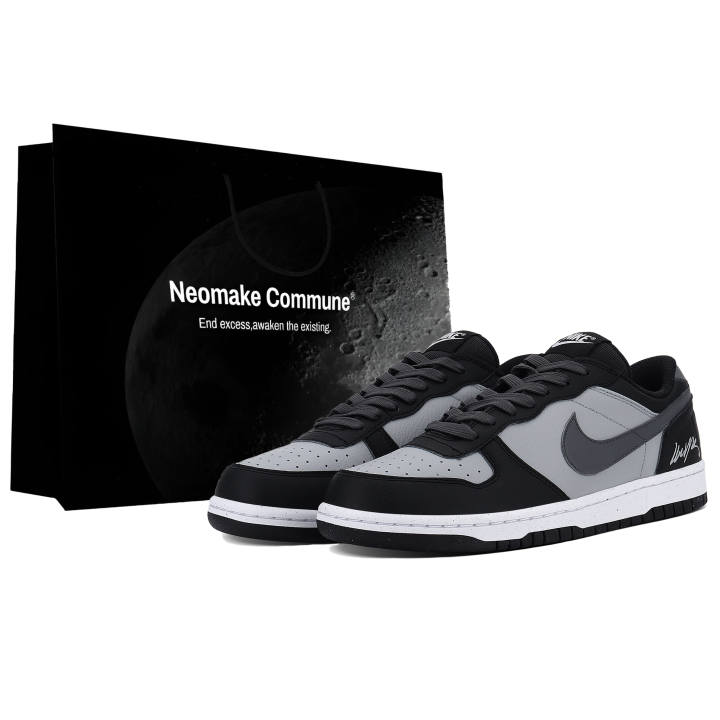 Nike Nike Big Low top Skateboard Shoes Men's Black White Gray