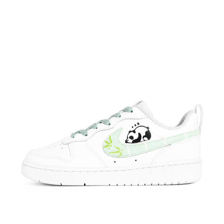 Nike Nike Court Borough Panda Bamboo Shadow Leather Slip Resistant Cushioning Abrasion Resistant Breathable Low top