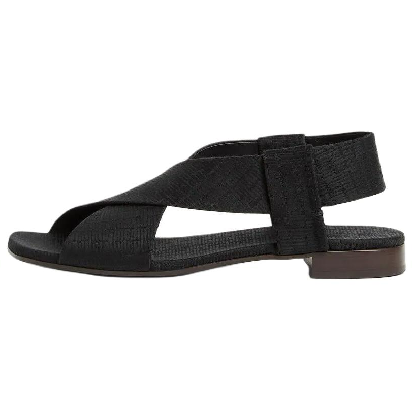 Loro Piana Marge One Strap Sandals 1.5cm Women's Black