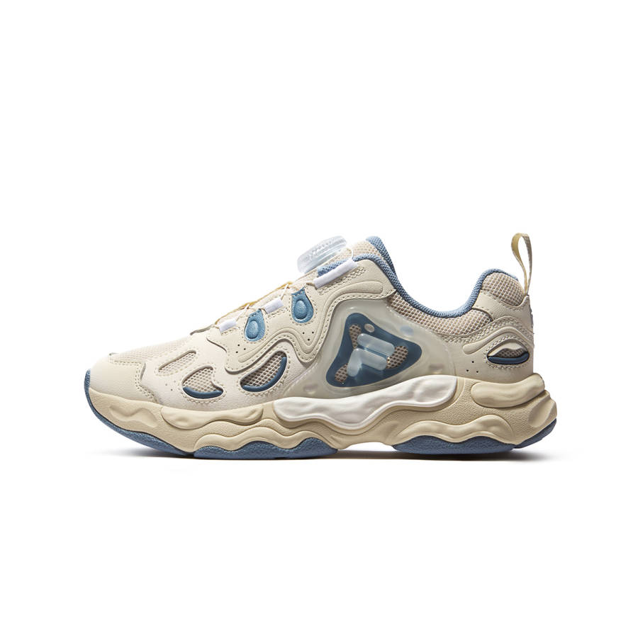 FILA KIDS Heritage FHT Fabric Low top Running Shoes Mist Gray/Swan Yellow Kids'
