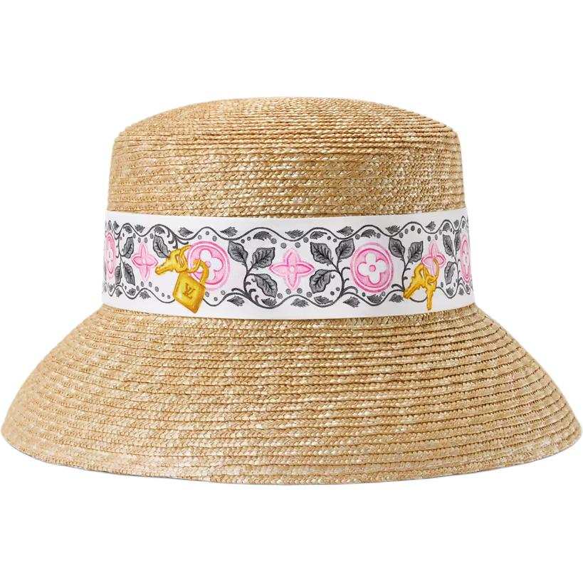 LOUIS VUITTON LOUIS VUITTON Straw Hat Women's Cream