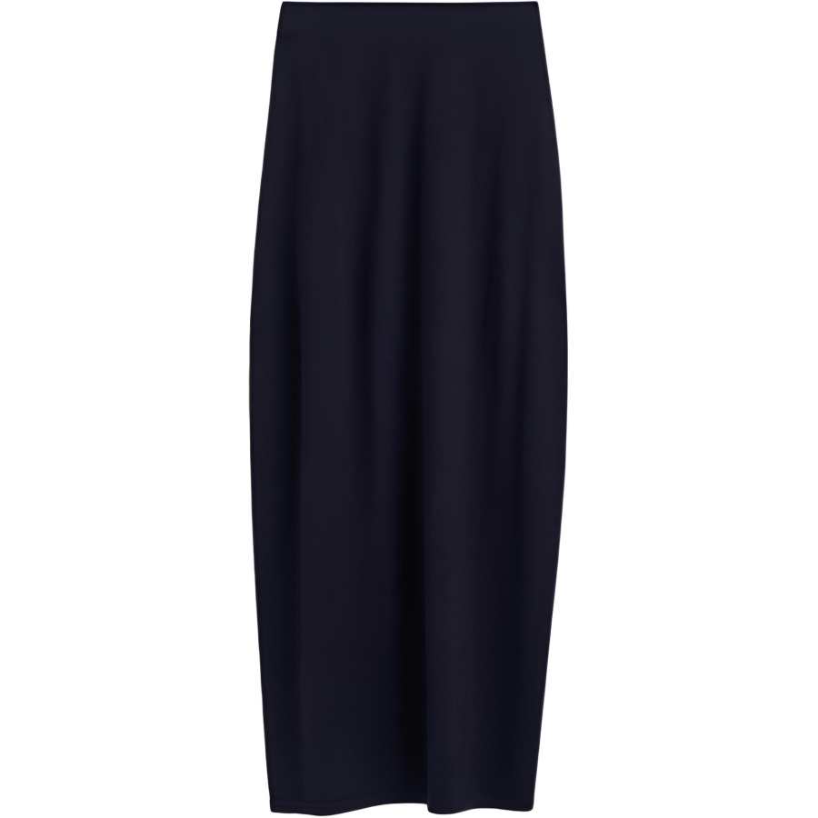 COS Casual Long Skirts Women's Navy Blue Moderate Long Skirt A Line Skirt