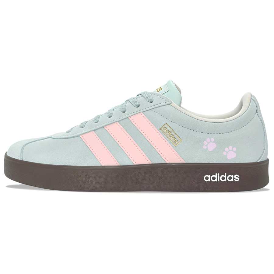 Adidas Adidas Vl Court Classic Slip Resistant Abrasion Resistant Low top German Army Trainers Unisex Turquoise