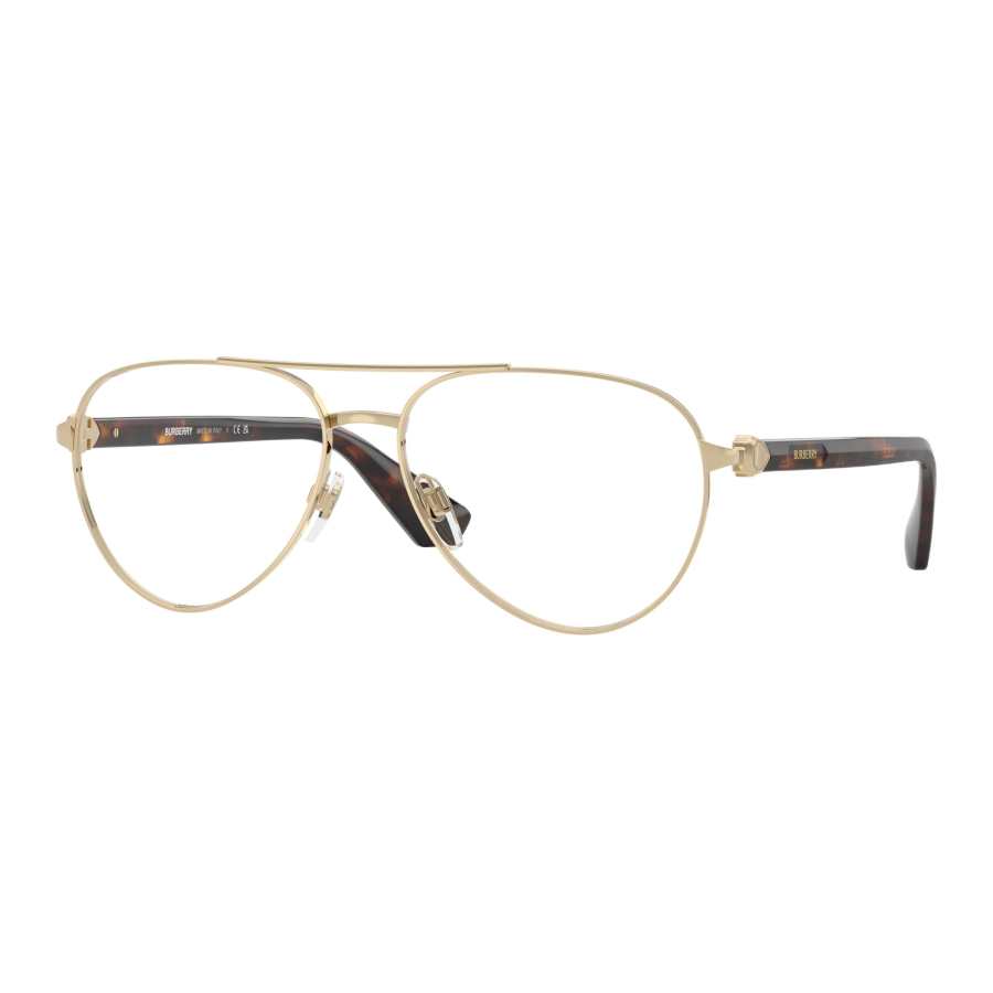 Burberry Metal Aviator Prescription Glasses Men's Gold/Tortoiseshell