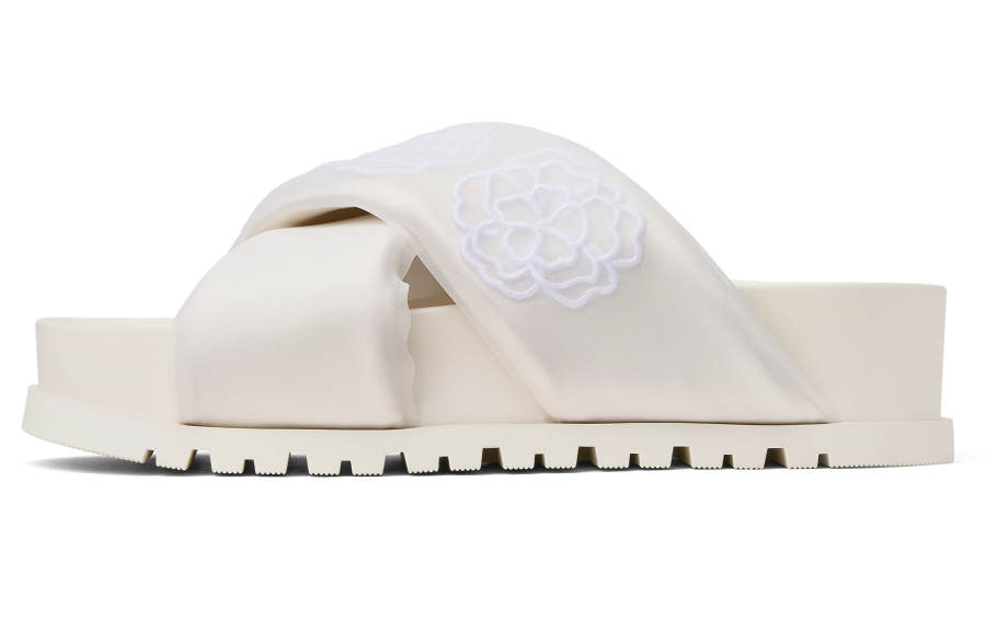 CHARLES&KEITH Composite Sole Slide Slippers Women's Chalk Pink White