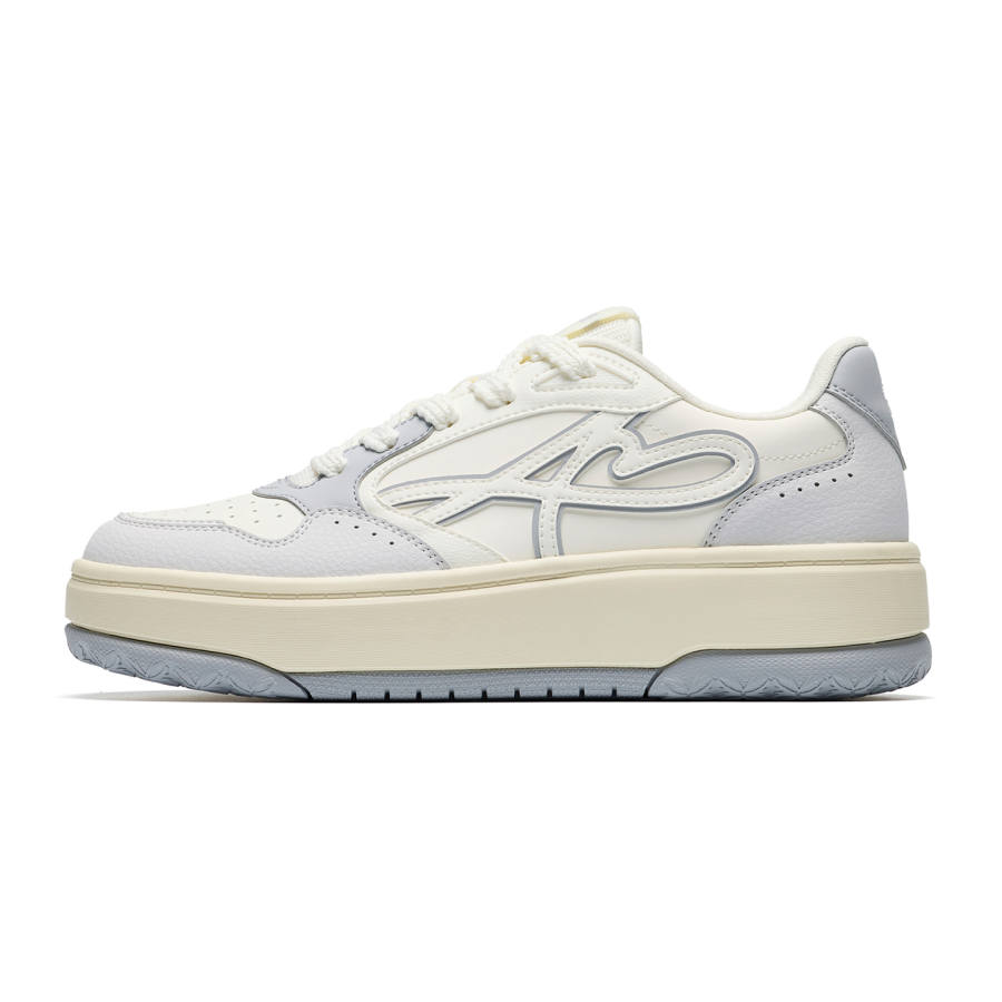 Anta Sunny Breeze Cushioning Abrasion Resistant Low top Skateboard Shoes Women's Ivory White Lime