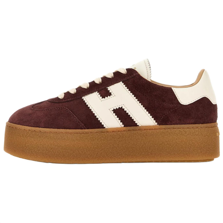 HOGAN Cool Low top Skateboard Shoes Women's Burgundy