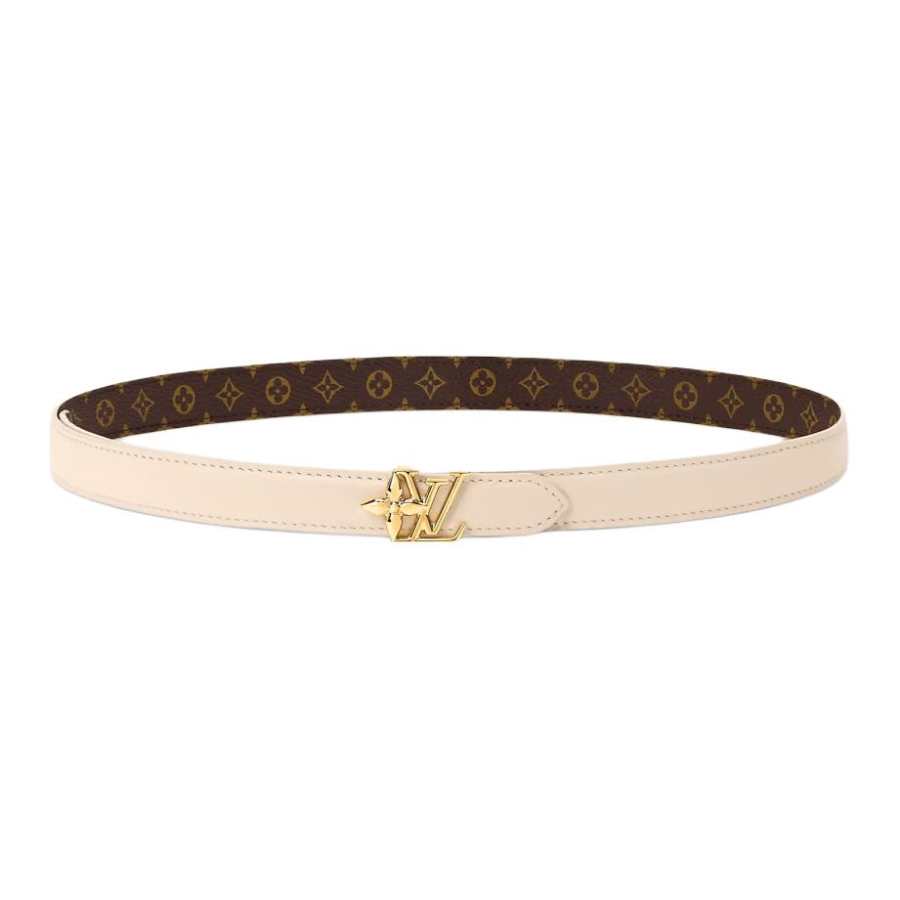 LOUIS VUITTON LOUIS VUITTON Leather Belts Women's Cream Width 2cm