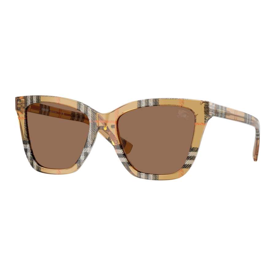 Burberry Acetate Square Sunglasses Women's Sand Plaid
