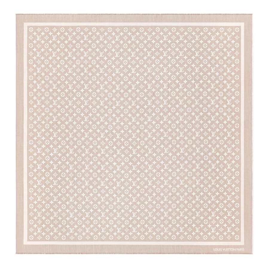 LOUIS VUITTON Silk Scarves Women's Light Umber