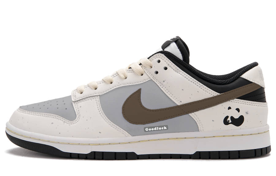 Nike Nike Dunk Panda Bayberry Low top Skateboard Shoes Unisex White Gray Brown