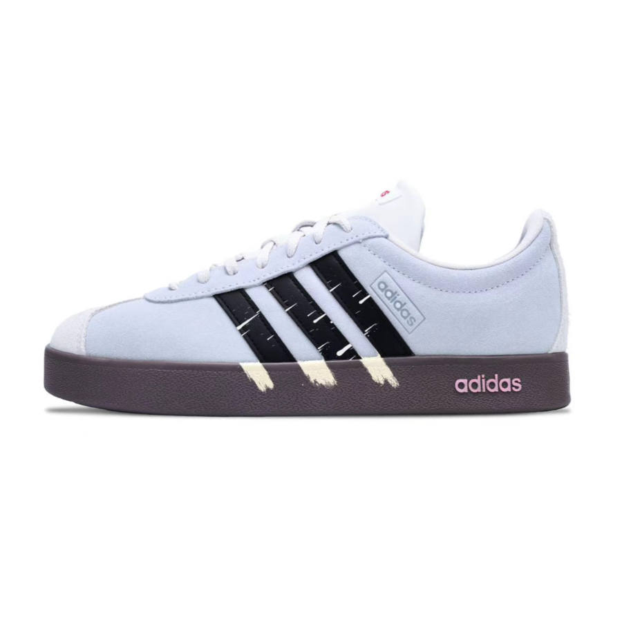 Adidas Adidas Vl Court Classic Girlish Starry Affairs Suede Slip Resistant Abrasion Resistant Low top German Army Trainers