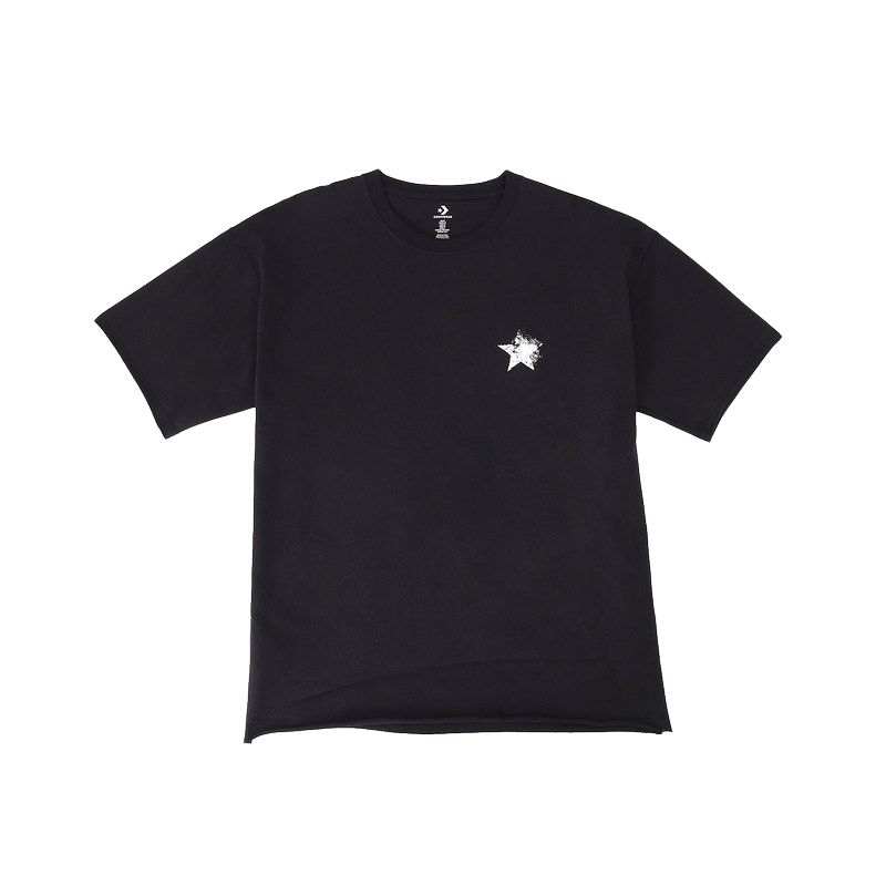 Converse Converse T Shirts Unisex Black Crew Neck Moderate