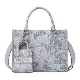 FION Exquisite Brocade Collection Fabric Handbag Medium Women's Multicolor