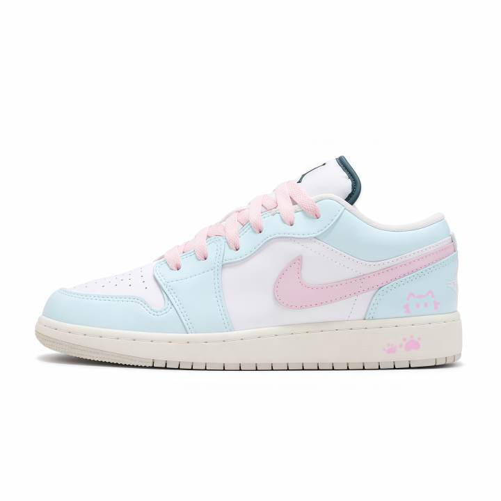 Jordan Jordan Air Jordan 1 Maris Sal Peach Slip Resistant Cushioning Abrasion Resistant Breathable Low top