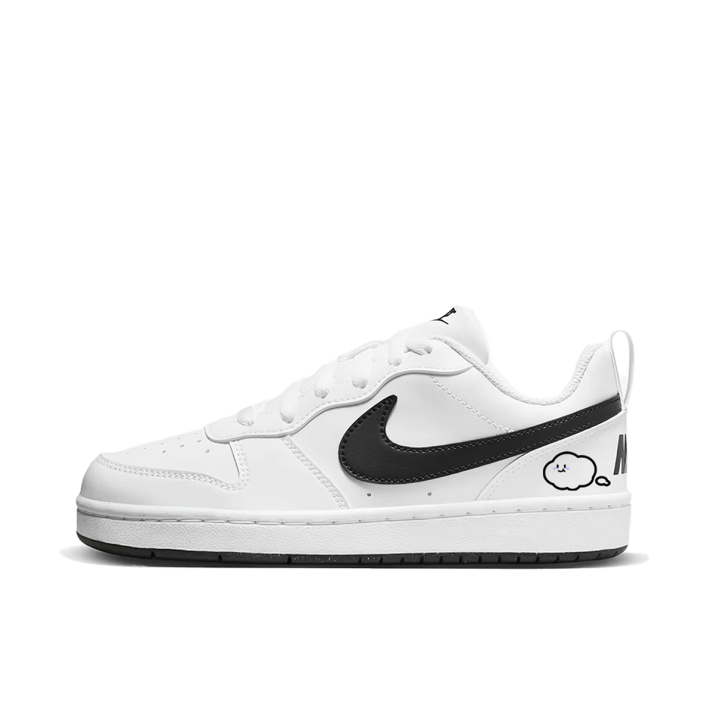 Nike Nike Court Borough Little Cloud Pu Low top Kids' Skateboarding Shoes Black White Unisex