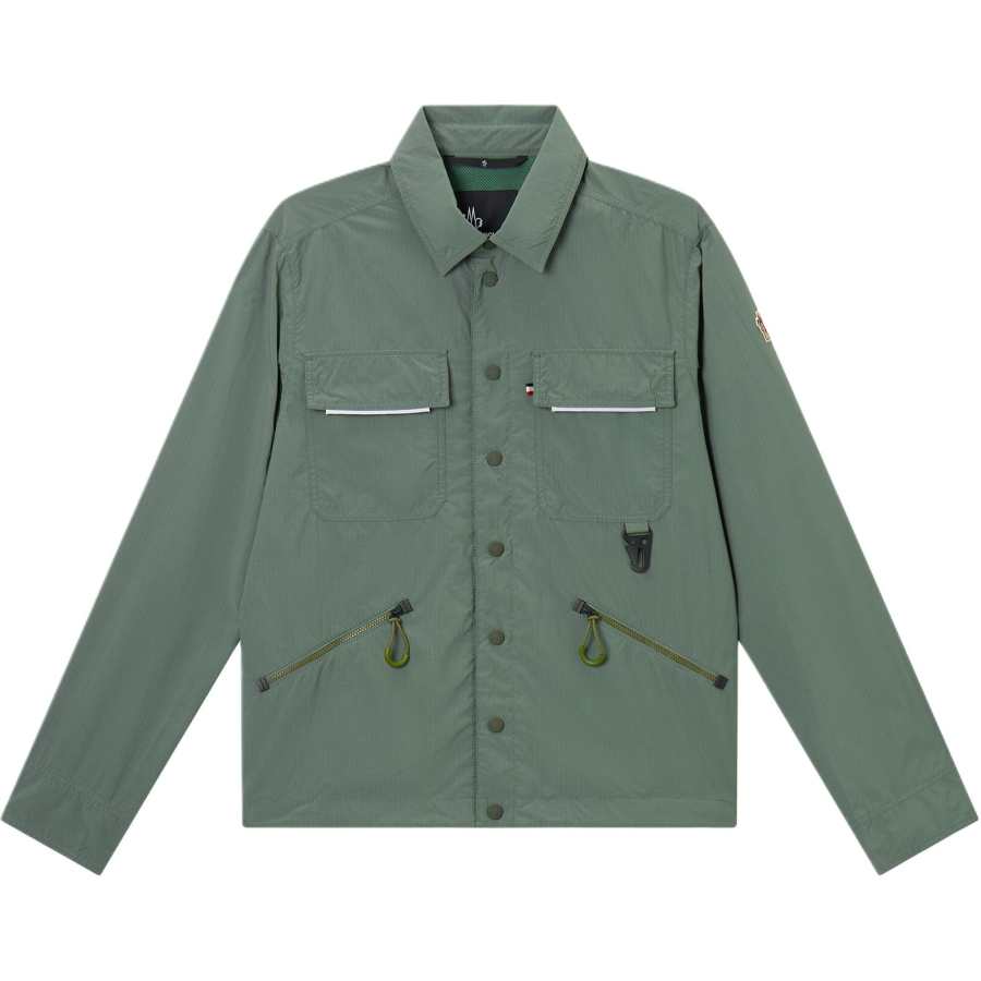 Moncler Grenoble Jackets Men's Green Lapel Moderate Other