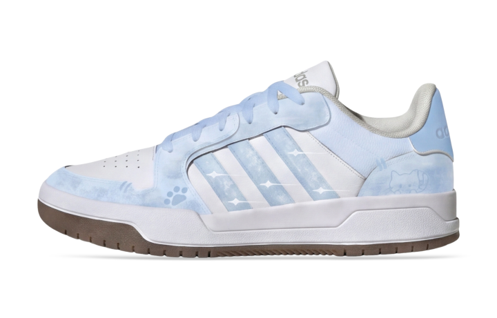 Adidas Adidas ENTRAP Slip Resistant Waterproof Abrasion Resistant Low top Skateboard Shoes Unisex White Blue
