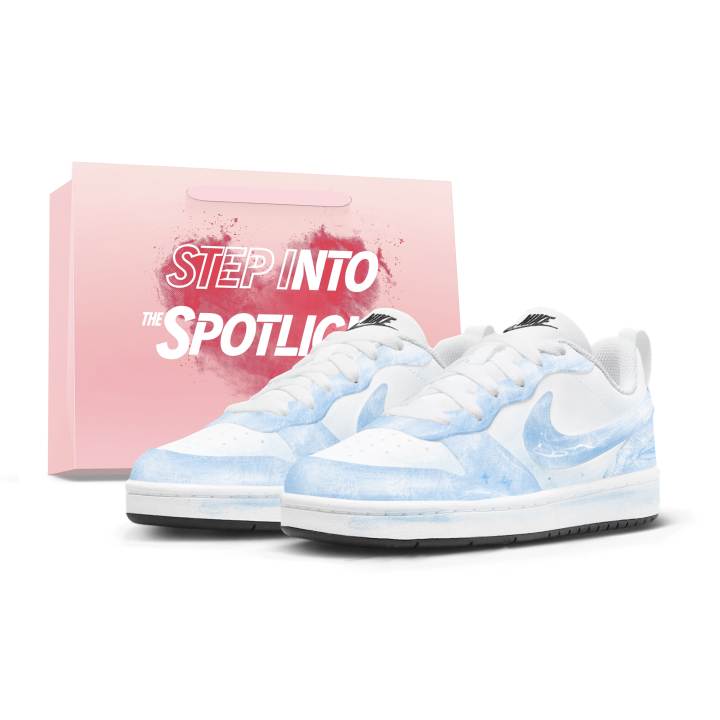 Nike Nike Court Borough Abrasion Resistant Low top Kids' Skateboarding Shoes Blue Unisex