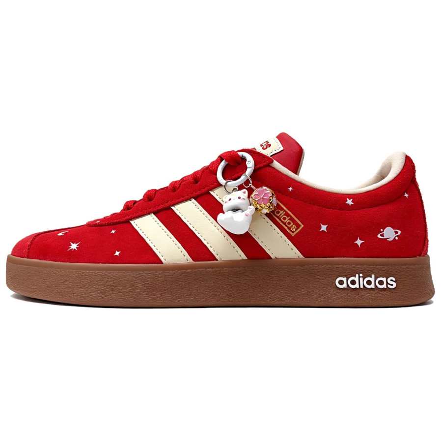 Adidas Adidas Vl Court Classic Slip Resistant Cushioning Low top German Army Trainers Unisex Red