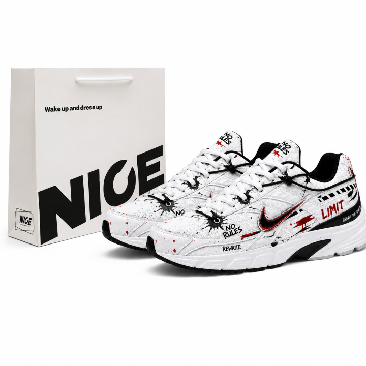 Nike Nike Initiator Slip Resistant, Abrasion Resistant, Breathable Running Shoes Unisex White Red Black