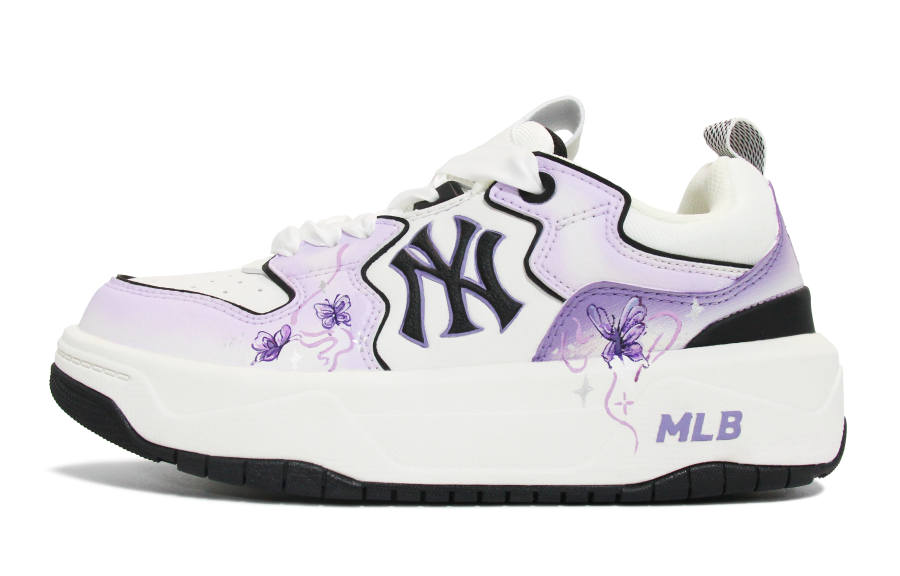 MLB New York Yankees Walking Planet, Midsummer Butterfly Dream Height Increasing Low top Skateboard Shoes Unisex