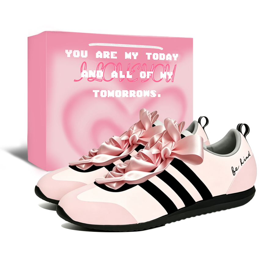 Adidas Adidas VS JOG 2.0 Pink Sweetheart Height Increasing Low top German Army Trainers Unisex Pink