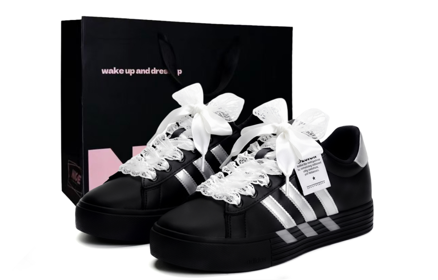 Adidas Adidas Daily 4.0 Coverage Slip Resistant Cushioning Low top Skateboard Shoes Unisex Black Silver