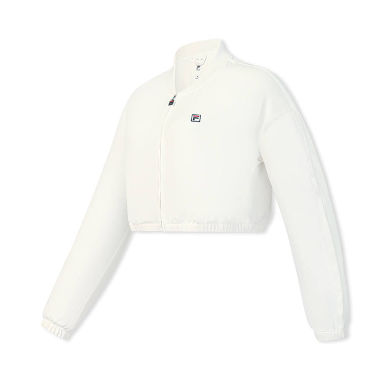 FILA Tennis Jackets Women's Cloud White Baseball Collar Moderate Other