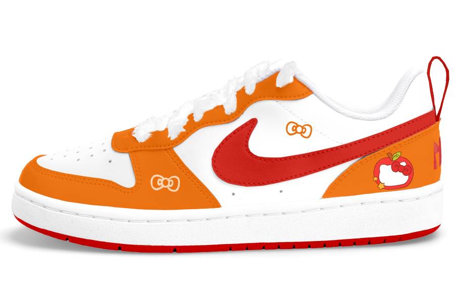 Nike Nike Court Borough Kids' Skateboarding Shoes Orange Teenagers