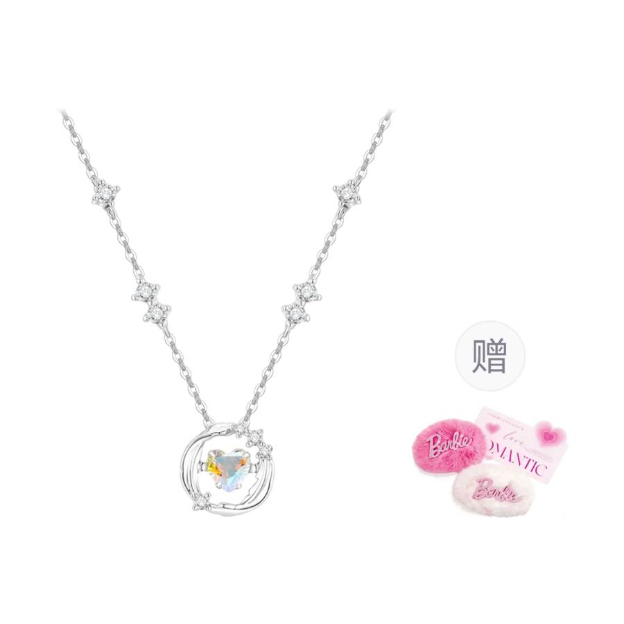 Barbie Barbie 925 Silver Zircon Necklaces Women's