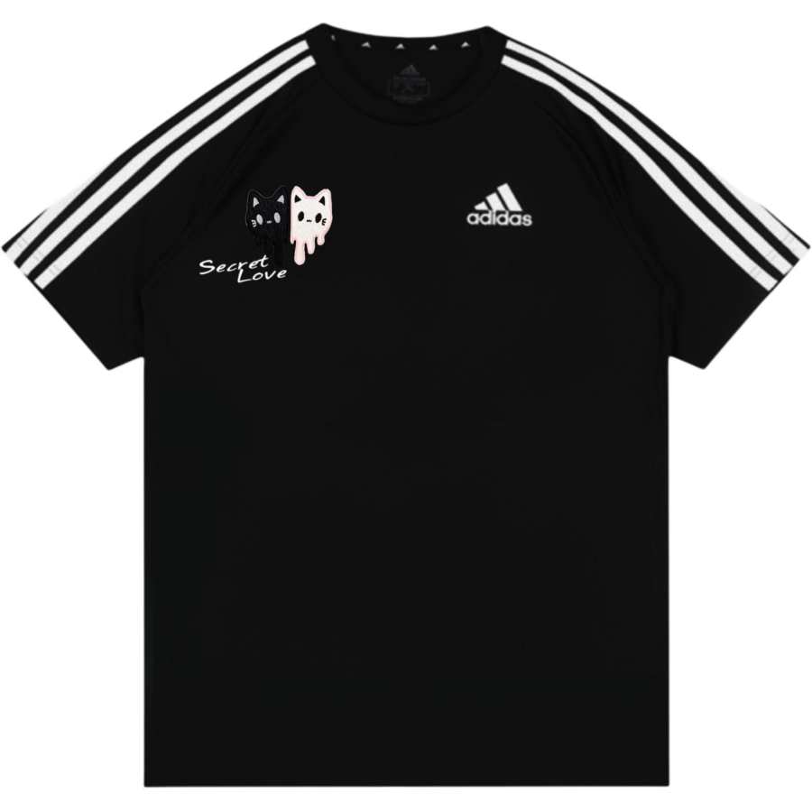 Adidas Adidas Football T Shirts Unisex Black Crew Neck Thin Straight Fit