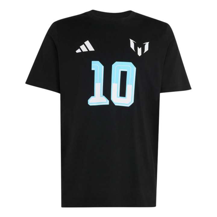 Adidas Adidas Messi T Shirts Men's Black Crew Neck Moderate