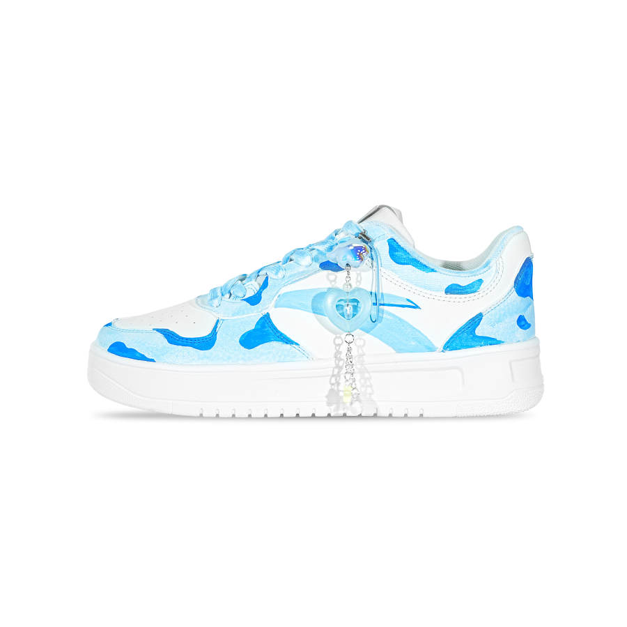 Anta Easy Abrasion Resistant Cushioning Slip Resistant Low top Skateboard Shoes Men's White Blue