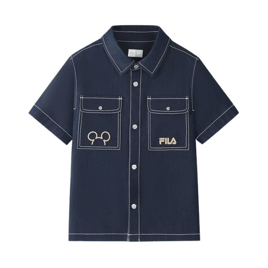 FILA KIDS Casual Shirts Lapel Moderate Stretch