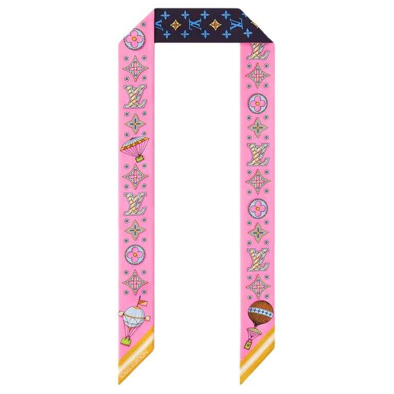 LOUIS VUITTON Silk Scarves Women's Pink